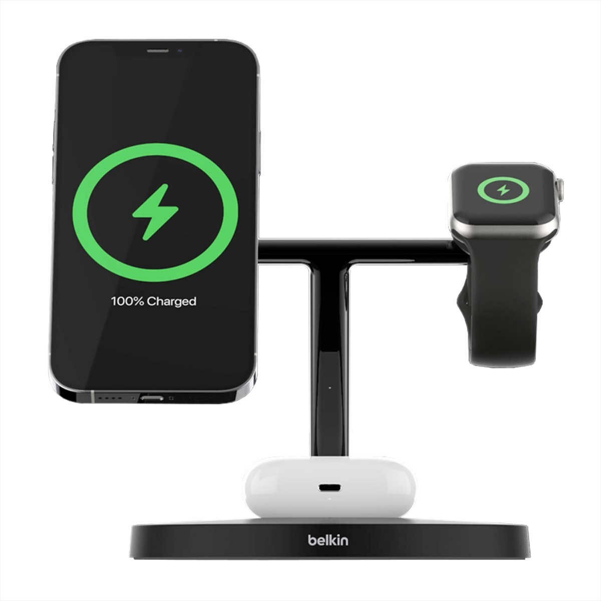 Belkin 3-in-1 Wireless Charger - ブラック Amazon.com: Belkin 3-in-1 Wireless Charger - Fast Charging