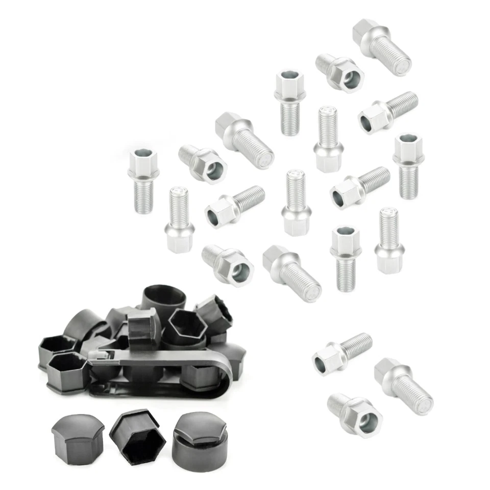 20x Boulons Caches Lot Conique Arrondi M14x1, 5x27 pour Audi A6 C4 C5 C6 C7 - Photo 2/4