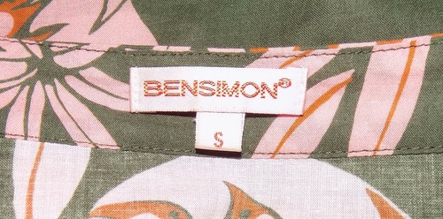 BENSIMON Dress Cotton Green And Pink Size: Small Very Good Condition - Picture 4 of 4