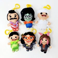Bob's Burgers Series 4 : Complete Set of 6 New Plush Dangler Clips