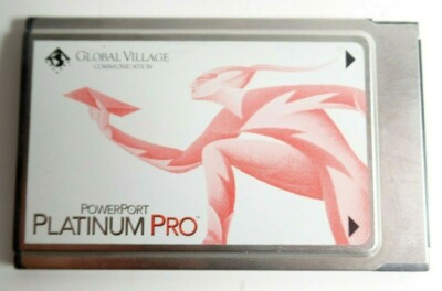 Powerport Platinum Pro FAX Modem Card Global Village Ethernet in Case