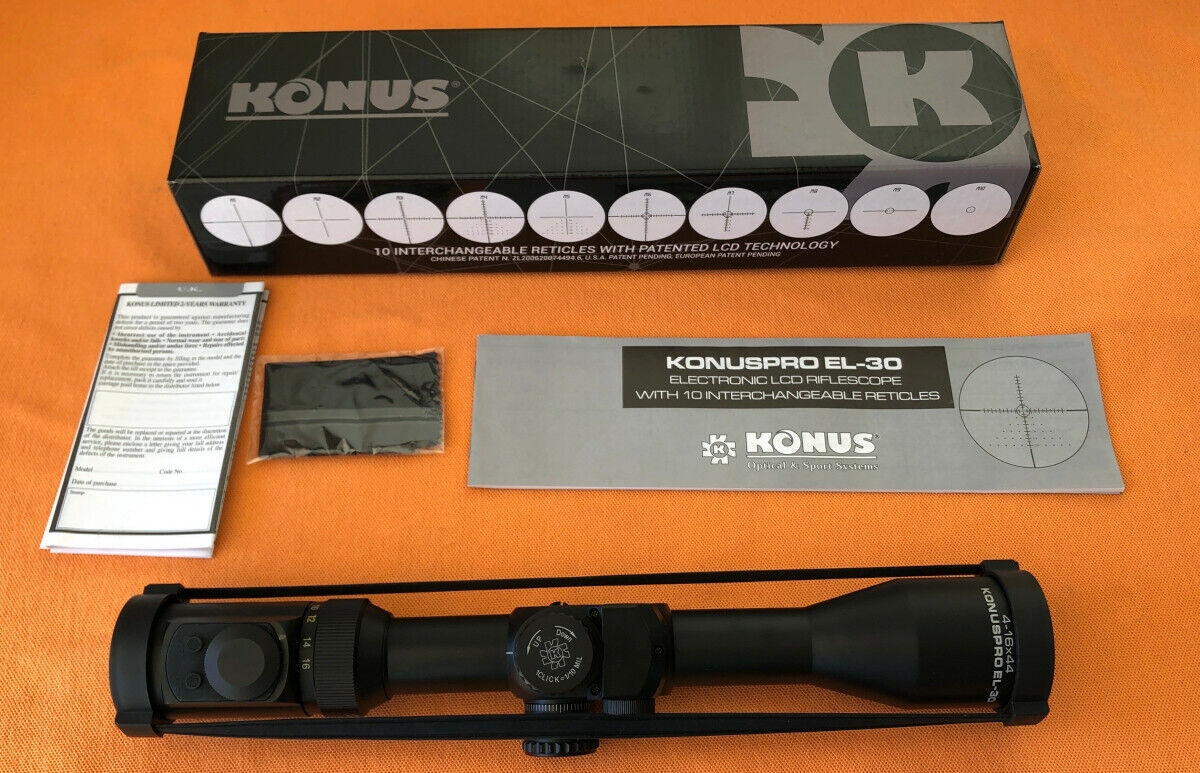 Konus KONUSPRO-EL30 Scope, 4-16x44mm, 30mm Tube, LCD Mil-Rad 10: 7330