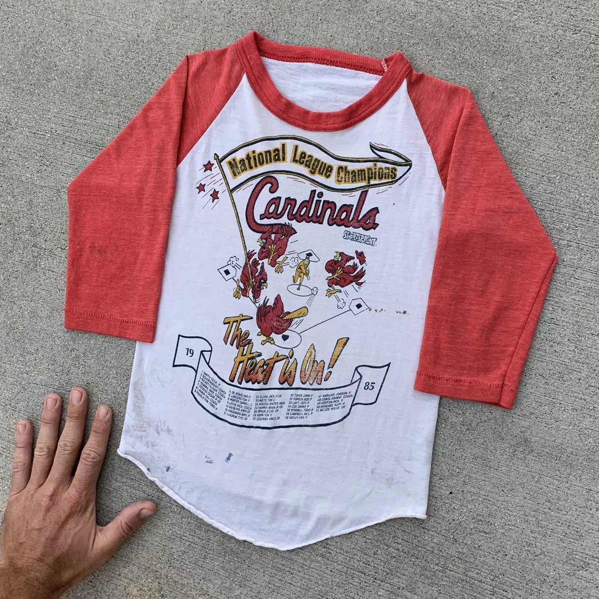 80s St. Louis Cardinals Baseball Raglan t-shirt Youth Small - The