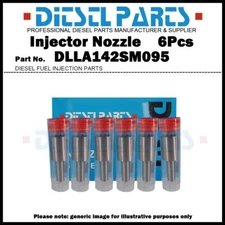 6x Fuel Injector Nozzle NP-DLLA142SM095 for Komatsu S6D140E2 6211123100