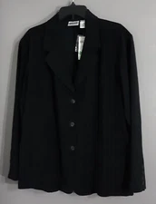 NEW-WOMAN'S CHICO'S D.E.S.I.G.N LONG SLEEVE/3 BUTTON CAREER  BLAZER TOP.SZ 3 $88