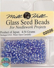 Mill Hill Glass Seed Beads 4.54g Crystal Blue 02026