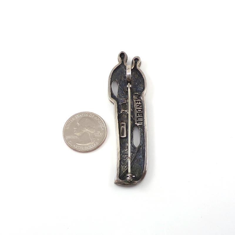 Large & HEAVY Mendell Sterling Silver Mother's Dad Mom Loving Family Pin LHL3 View 3