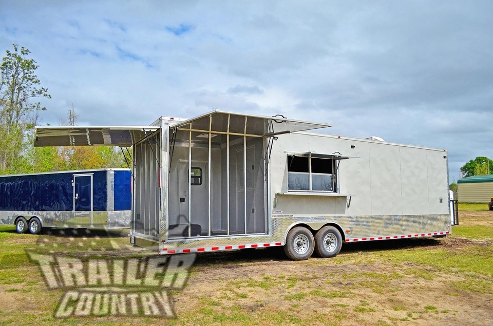 NEW 8.5X30 8.5 x 30 VNOSE ENCLOSED MOBILE KITCHEN FOOD TRUCK VENDING