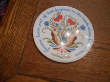 Skandy BERGGREN SWEDISH Rose Maling Round Tea Tile Trivet 6240