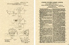 Lee Deforest TUBO VUOTO 1907 BREVETTO USA amplificatore pronto all'uso transister