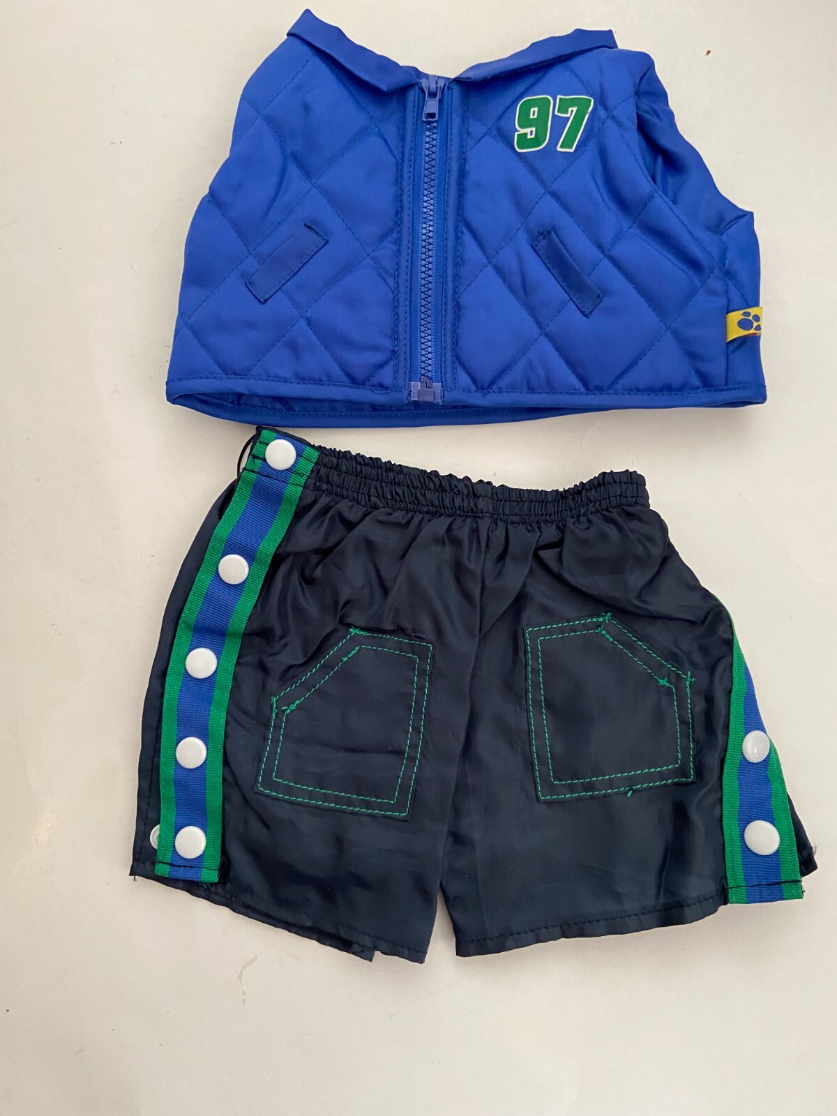 Build a Bear 2-Piece Puffer Vest and Breakaway Shorts Outfit