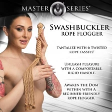 Master Series Swashbuckler Nylon BDSM Rope Flogger by XR Brands