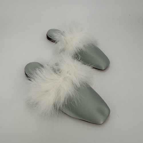 Zapatos para dormir para mujer como nuevos Manon Mulas plumas desmontables talla 36 5-5,5 - Imagen 5 de 11