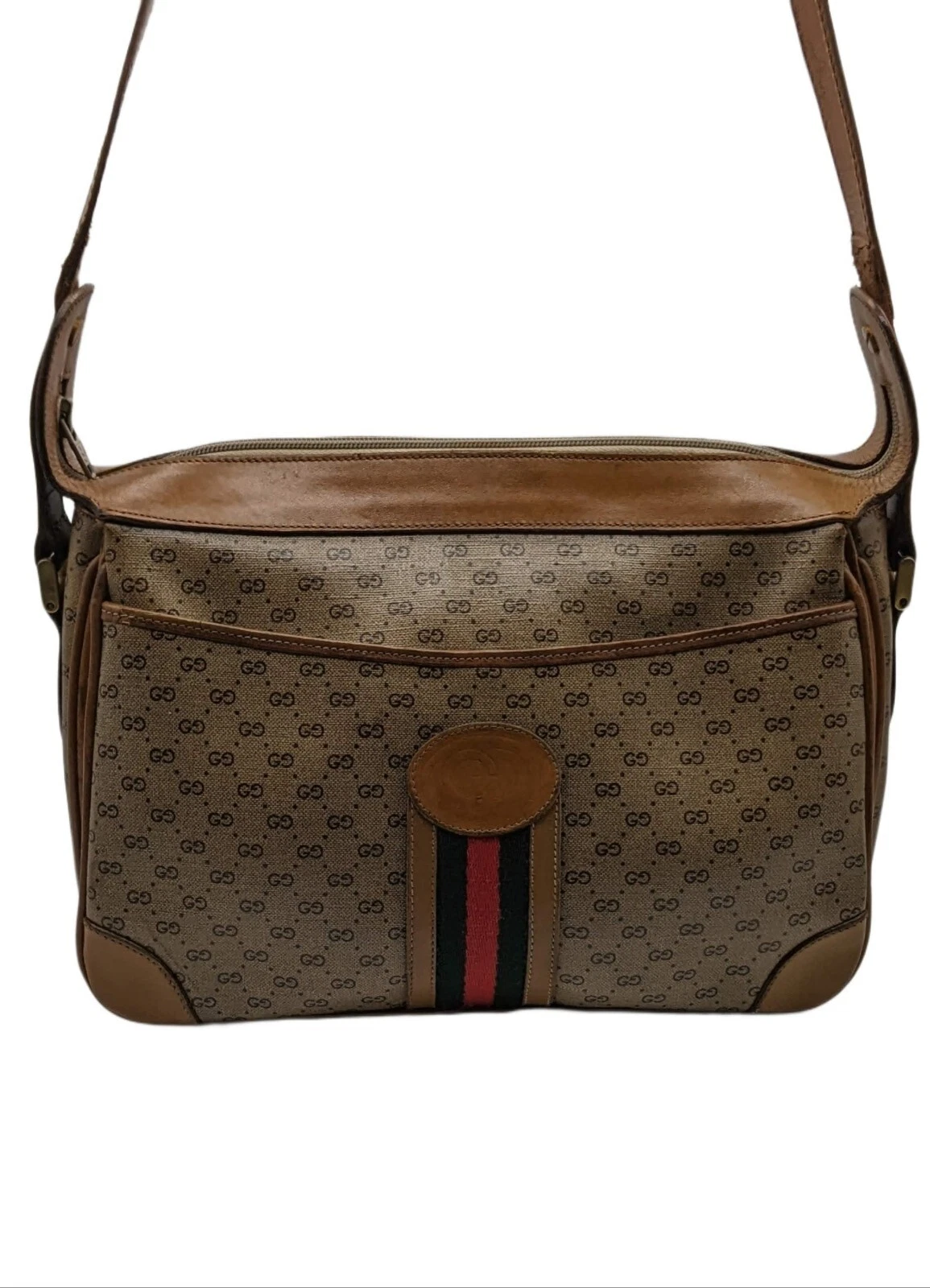 Borsa a tracolla Gucci GG Micro Monogram Web Stripe Borsa vintage