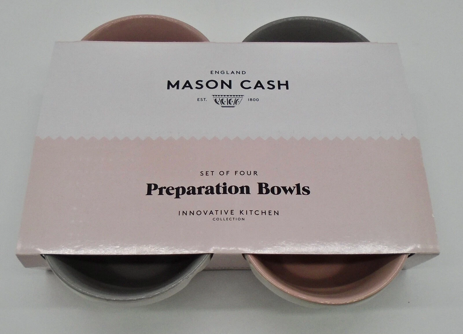 NWT MASON CASH ENGLAND SET OF 4 SMALL COOKING BAKING FOOD PREPARATION BOWLS