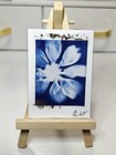 ACEO Original Cyanotype Flower Art with Gold Foil Accent — photo 1