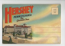 Cartella cartolina lino: Hershey, Pennsylvania - comunità, città del cioccolato, caramelle