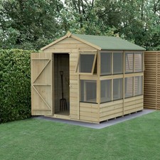 Shiplap PTR 8x6 Apex Wooden Potting Shed Garden Storage 10 Windows T&G Floor