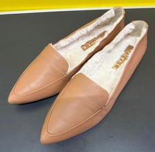 CARVELA Landed Cosy Leather Point-toe Flats in Tan - UK 9/EU 42