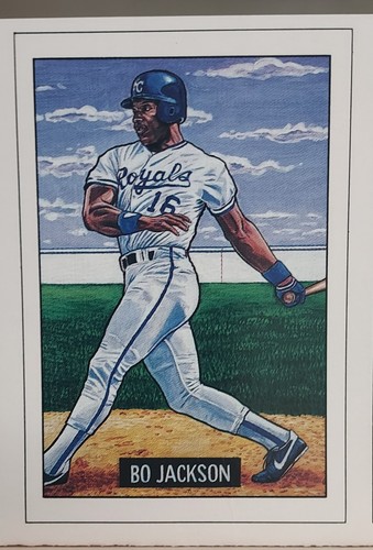 1987 Bo Jackson baseball card insert uncut set with Eric Davis and Stan Musial - Picture 7 of 19
