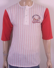 vintage 80s Artex St. Louis Cardinals Henley T-Shirt 1982 World Series RARE SZ L