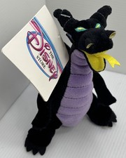 NWT Disney Store Sleeping Beauty Maleficent Dragon 7  Mini Bean Bag Plush