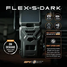 SPYPOINT FLEX  S DARK Cellular Night Vision Gray Trail Camera with Solar Panel