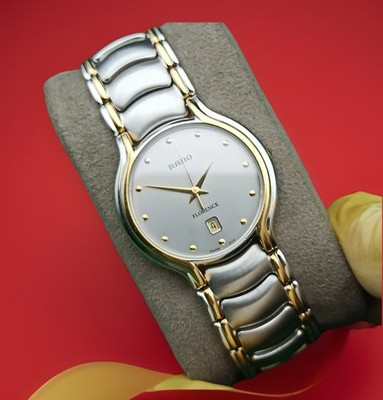 LUXURY RADO FLORENCE ROUND WATCH VINTAGE TWO TONE SWISS QUARTZ