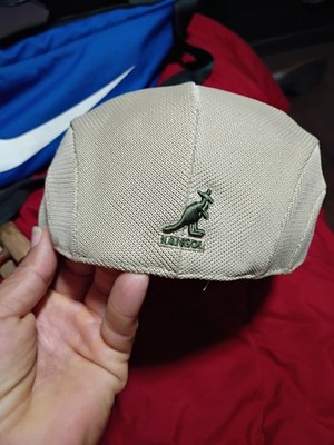 Kangol Tropic 507 Tan Ivy Cap Hat Small Kangaroo Logo Made in Taiwan