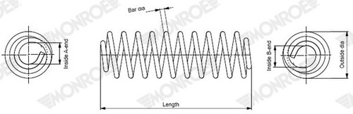 COIL SPRING SP4409 FOR OPEL VIVARO/B/Bus/Van/Platform/Chassis RENAULT 1.6L 4cyl - Picture 3 of 7