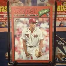 2026 Topps Heritage Chase Burns Rookie Red Color Match #212 Cincinnati Reds