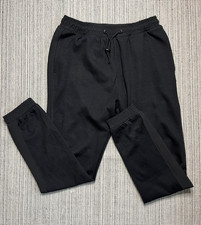Common People Mens Joggers Black Size Medium 30" Leg Technical Cuffed Tracksuit