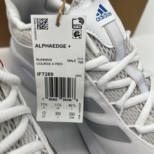Scarpe da corsa Adidas Alphaedge UOMO 12 bianche sneakers stringate IF7289 2023 NUOVE - Foto 3 di 14