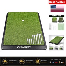 13" x 17" Synthetic Turf Golf Hitting Mat with Heavy Duty Rubber Base