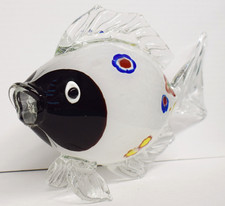 sculpure scultura IN VETRO DI MURANO soffiato "PESCE"  anni '50/'60