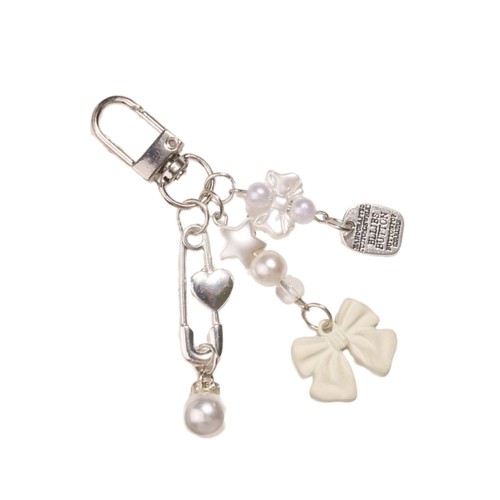 Pearl Bowknot Beaded Pendant Phone Straps Lanyard Pocket Keychain Strap - Photo 10 sur 10