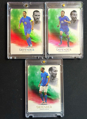 Futera Unbreakable Fußball 3 Karten Lot Bonucci Zambrotta Chiellini numbered