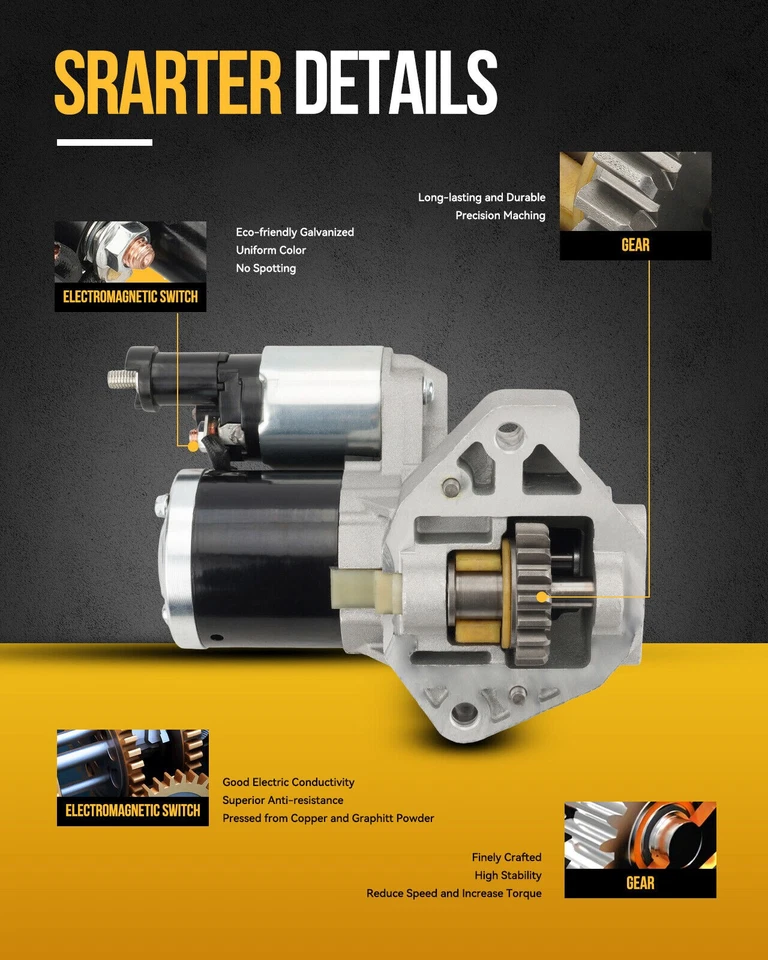 Motor De Arranque Para Toyota Camry 1998-2001 2.2L 04-2005 Toyota RAV4 17777N Foto 4 de 4