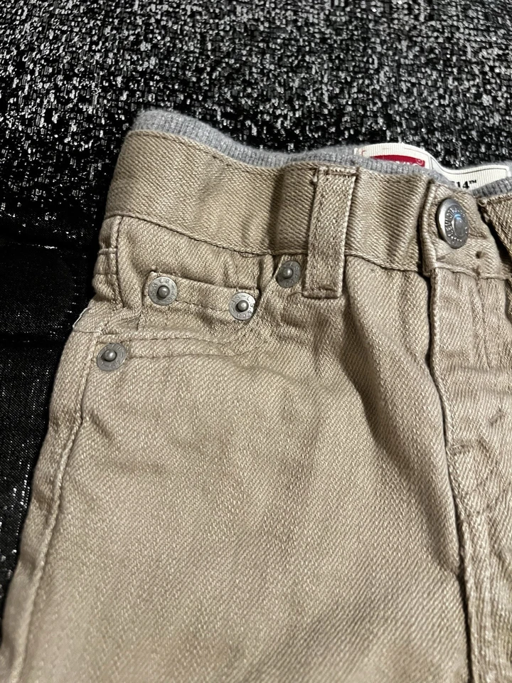 Bebé Niño Talla 6-9 Meses Levi's 514 Vaqueros Rectos Marrón Foto 3 de 4