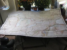 THE GREAT LAKES REGION OF THE UNITED STATES +CANADA MAP National Geographic 1953