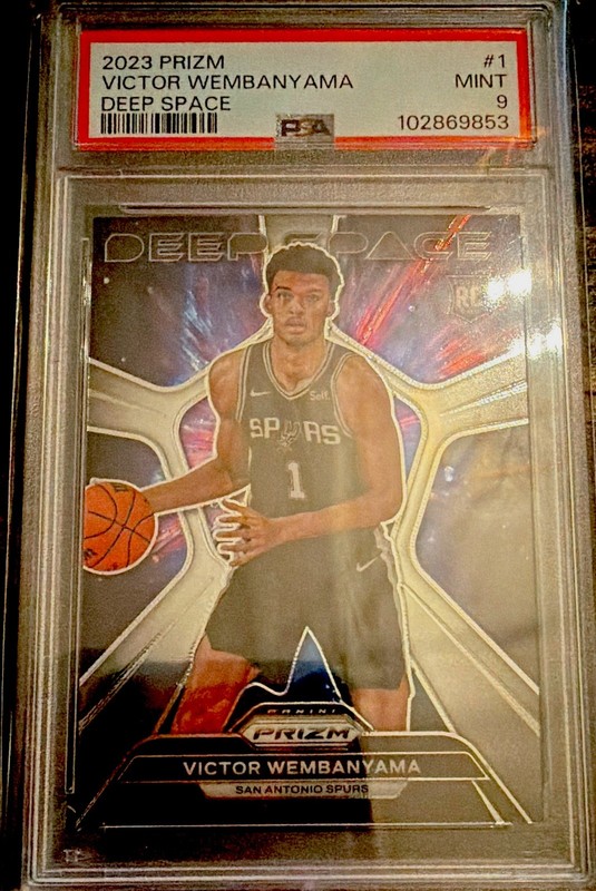 Panini 2023-24 Prizm Victor Wembanyama Deep Space #1 RC PSA 9 Spurs