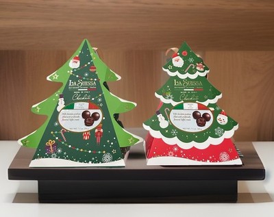 La Suissa Holiday Christmas Tree Milk Chocolate Pralines Lot  2 200g Italy Gift