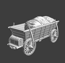 Northern Crusades Miniatures Medieval Supply Transport Wagon Terrain Scenery 3D
