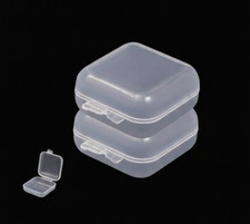 10/20/30 Mini Clear Plastic Storage Box Jewelry Container Bead Case 1.7" x 1.7"