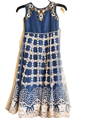 Beautiful Party Wear Full Length Dress for 5-6 Year Old girls (Size : 24cm)