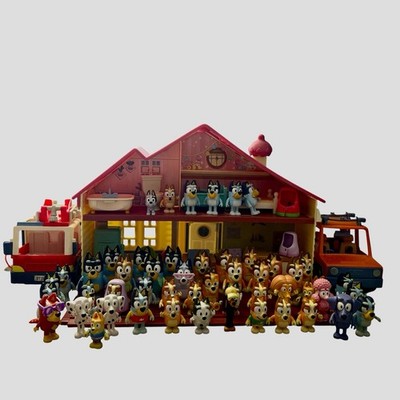 Moose Bluey Figures & House Furniture & More Huge Lot Nana Indy Snickers