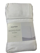 Martex Inverted Pleat Bedskirt King White 