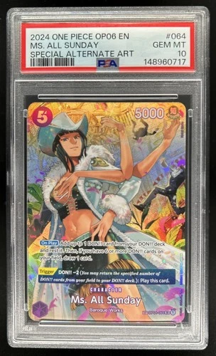 2024 One Piece Ms. All Sunday Special Alternate Art #OP04-064 PSA 10 GEM MINT