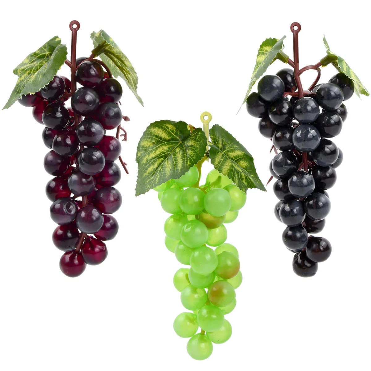 Uva Artificiale Luckforest, 6 Pezzi In 6 Colori Con Effetto Brinato, Grappoli Finti In Gomma Per Centrotavola Vintage, Decorazioni Matrimonio, Oggetti Da Cucina - 3