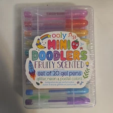Mini Doodlers Fruity Scented 20 Colors Gel Pen Set New